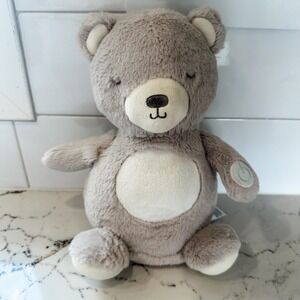A26 Carters Musical Lights Gray Teddy Bear‎ Plush! 9" Stuffed Toy Lovey